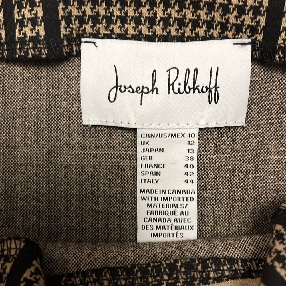 Joseph Ribkoff Plaid Mock Neck Sleeveless Tunic Top Women's Size 10 - Picture 5 of 5